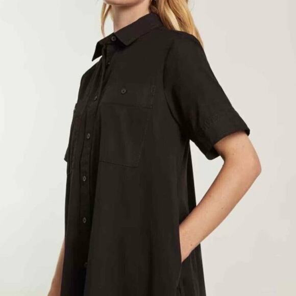 Everlane Daytripper Shirt Dress Size XS Oversized Black Button Down Minimalist - Picture 4 of 13